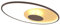 Lindby LED Deckenleuchte Feival dimmbar (Modern) in Braun aus Metall (1 flammig,) - Lampe Deckenlampe Wohnzimmerleuchte