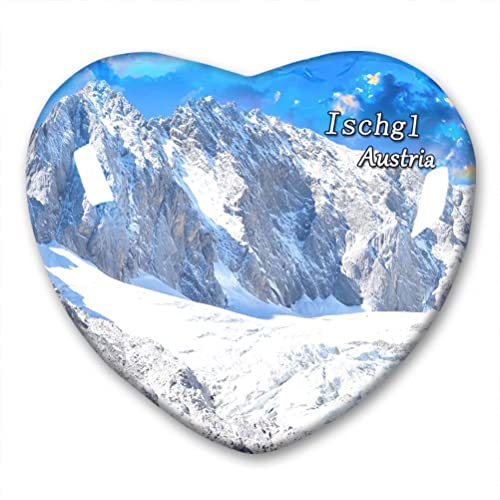 Österreich Ischgl Kühlschrankmagnet Kühlschrankaufkleber Kollektion Deko Magnet Reise Souvenir Herzform Kristallglas