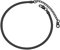 FOCALOOK Bracelet de Cheville Femme Noir Ajustable Chaîne Pied à Maille Serpent Plat 3mm
