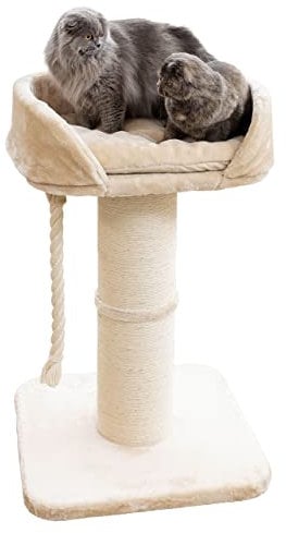 Kerbl Pet Árbol rascador para Mascotas Toni XL, Estable y Estable, con Columna Extra Gruesa y Cama Suave, Adecuado para Gatos Maine Coon, 58 x 58 x 93 cm, Color Beige