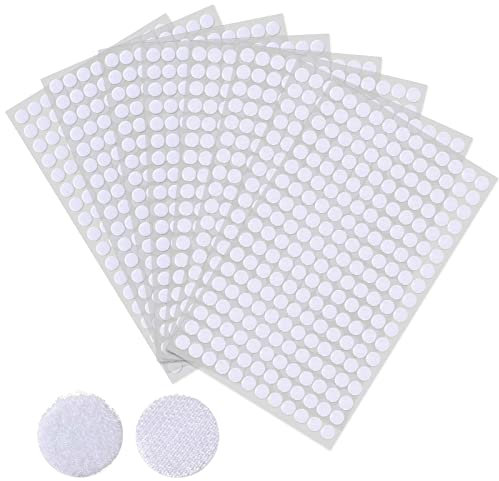 Klettpunkte Selbstklebend 10mm, 1728 Stück Klett Klebepunkte Klettverschluss Selbstklebend Klein Doppelseitig für DIY Handwerk (864 paar)
