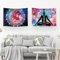 Ulticool – Wandteppich Dekoration Wohnung - Chakra Healing Aura Spiritualität Mandala Weiß Violett Blau - Set von 2 Motiven – 73 cm x 95 cm - Wandtuch - Accessoires für Wohnzimmer