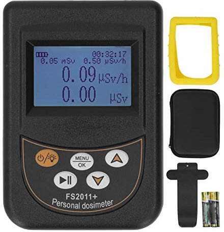 Risegun FS2011+ Nuklearstrahlungsdetektor, tragbarer radioaktiver Strahlenmonitor, Geigerzähler, mit Batterie, Heimwerkerstrahlung, geologische Untersuchung, Industrie, Radiologielabore