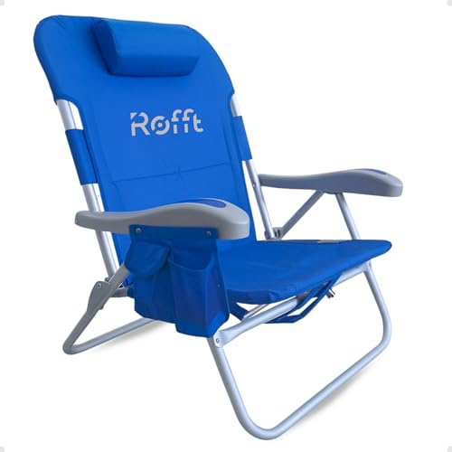 ROFFT Strandkorb, 5 Positionen, Rucksack, Strandstühle für Erwachsene, verstellbarer Rucksack, Strandkorb, Übergröße, strapazierfähig, bester Strandkorb, leicht für Senioren