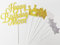 AILEXI 8 Counts Glitter Kuchen Dekorieren Toppers FÜR - Happy Birthday Mom Gold