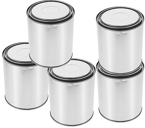 OSALADI 5pièces Conteneurs Métal avec Couvercles Seaux De Rangement Pratiques pour Peinture Et Échantillons pour Bricolage Et Utilisation Laboratoire