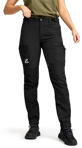 RevolutionRace Rambler Lightweight Pro Pants für Damen, Leichte Outdoor-Hose und Wanderhose für Damen, Black, XXL