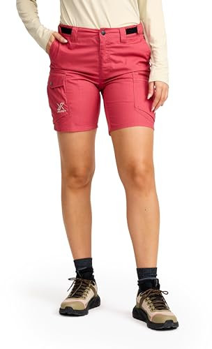 RevolutionRace Rambler Lightweight Pro Shorts für Damen, Leichte Kurze Hose und Wandershorts für Damen, Holly Berry, XL
