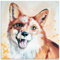 ARTland Wanddeko Glasbilder Wandbild Glas Bild 50x50 cm Tiere Lächeln Positiv Glück kleiner Fuchs Porträt Farbe Natur U5BK