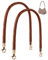 MEGAVOW 2 Stück Taschengriff Henkel, PU Ersatz Taschenriemen Taschengriffe Geflochten, Taschengurt PU Leder DIY Schulterriemen mit Metallhaken, für Tote Handtasche Umhängetaschen, Braun, 60cm