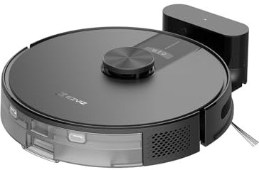 EZVIZ RE4 Robot Aspirapolvere Lavapavimenti, Navigazione LiDAR Rilevamento Ostacoli, Aspirazione 4000Pa, Rilevamento Tappeti/Cadute, Serbatoio Acqua 300 ml, Autonomia 180 min, WiFi/APP/Alexa
