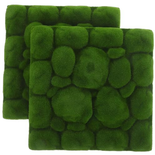 HOLIDYOYO Künstliches Moosbrett 2 Stück Moosgrün Kunstmoos Dekoratives Kunstrasenmoos Für Landschaftsrasen