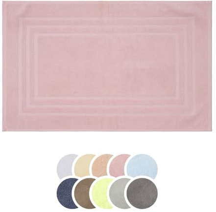 liebling Badvorleger 100% Baumwolle Zero Twist, Serie Lille, 800 gr. / m², 50 x 80 cm, 60 Grad waschbar, Ultra weich, saugstark, Farbe: Altrosa