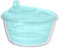 Salad spinner - Salad spinner with lid, salad dryer | diameter 25 cm, height 13 cm, 4 liter capacity, with pouring spout, dishwasher safe, robust PP, green/transparent, premium EU quality