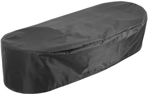 Poolabdeckung Oval aus Oxford Gewebe, Schwarz, Schützend