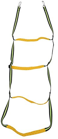 Boat Rope Ladder, UV Protection Reflective Lightweight 4 Step Folding Boat Ladder with Stainless Steel Hooks, Boat Ladder Extension | Boat Swim Ladder | Boarding Rope Ladder