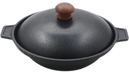 SiaBiced Olla de Hierro para arroz, cazuela para Espaguetis, Olla Multiusos, Recipiente para arroz, Olla para cocinar para Cocina de Restaurante, Pequeño