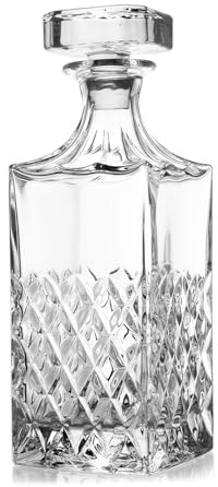 Kristallklares Whisky-Dekantierkaraffe mit Diamantschliffmuster