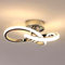 DELIPOP LED Deckenleuchte, 22W 2500LM Deckenlampe Silber aus Aluminium, Moderne Deckenleuchte Flurlampe Decke für Wohnzimmer Schlafzimmer Flur Küche Balkon, 3000K Warmweiß