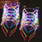 Sunshine smile 12 Pcs Teufelshörner Haarreif LED,Leuchtender Haarreif,Kopfschmuck Leuchtend,Leuchtkranz Haare,Lichterkette Haare Schlager,Haarreifen Beleuchtet Party