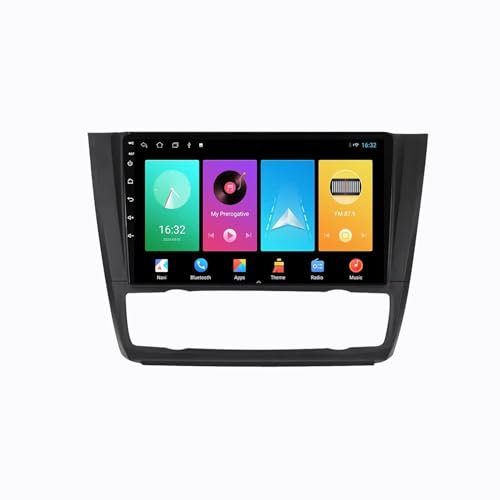 Android 13 2 DIN Pantalla Táctil Radio 9 Coche Pantalla para BMW 1 Series E81 E82 E87 E88 2004-2012 con Enlace Espejo/Navegación GPS/Radio FM/BT/Mandos Volante/Reproductor Multimedia(8G+256G)