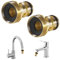 Dreamil Lot de 2 raccords de robinet universels - Raccord rapide - Raccord de tuyau d'arrosage