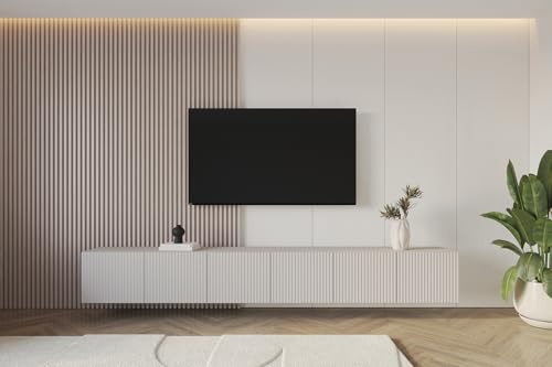 ALTDECOR TV-Schrank Fernsehtisch - NOA-2-W - 3x100x40x40 - Kaschmir | Lowboard TV Möbel TV Cabinet Fernsehschrank für das Wohnzimmer TV Kommode TV Tisch TV Sideboard TV Board
