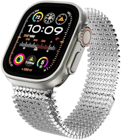 dongriuk Correa Milanesa Para Apple Watch Ultra 2 Para iWatch Series 10 9 8 7 6 5 4 SE Pulsera Correa(Silver,S10-42mm)