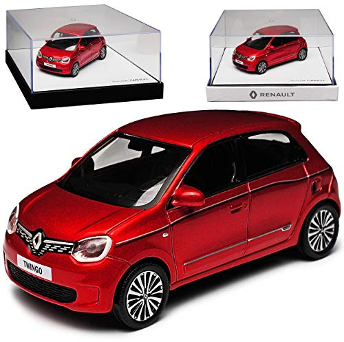 Renautl Twingo III Rot 5 Türer 3. Generation Ab 2014 Version Ab Facelift 2019 1/43 Norev Modell Auto mit individiuellem Wunschkennzeichen