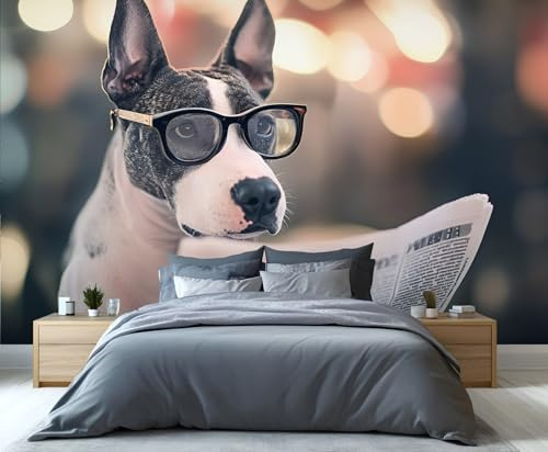 YXQAIED Cute Dog Wallpaper, Dogs Lover Wallpaper for Bedroom, Dalmatian Living Room Wallpapers, Photo 3D Wall Murals for Adults Room Decor (Not Peel and Stick)