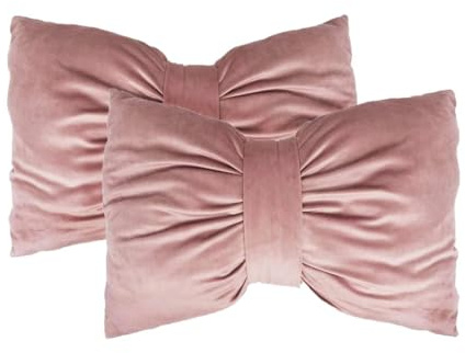Russo Tessuti Cuscino Arredo Home Decor FIOCCO Velluto Papillon Cucina Living Fancy Bedroom 2 CUSCINI Rosa