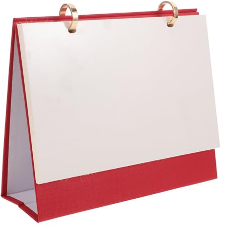 HOMSFOU DIY Tischkalender Stehend aus Dickem Papier Blanko Kalender für Büro und Zuhause Vielseitiger DIY Kalender mit Heißtransferdruck für Individuelle Gestaltung und Memo notizen
