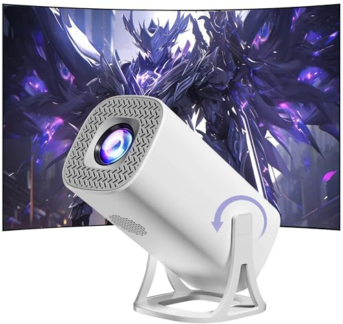 S40 Mini Projector for Bedroom&Outdoor,Portable Projector with WiFi and Bluetooth,180°Rotation Smart Projectors,Android11,1024x600P Support,Compatible with Smartphones/Laptops/TV/Speaker (105 Lumen)