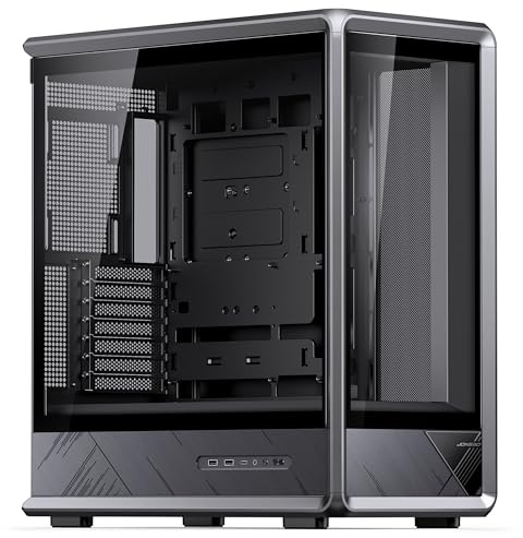 Jonsbo D401 PC-Gehäuse schwarz | ATX Midi-Tower mit Tempered Glass, Showcase-Design und Platz für bis zu 2X 360-mm-Radiatoren