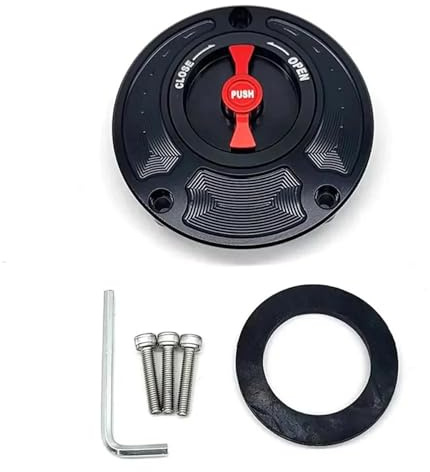 Per Ducati 748 916 996 998 848 1098 S/R Per Monster Per SuperSports Tappo Serbatoio Carburante Senza Chiave Per Moto OOPUHKSY(Black and Red)