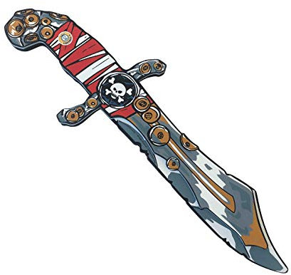 Liontouch - Piratenmesser - Kapitän Rotstreifen - Für Kinder von 3-8 Jahren | Schaumstoffspielzeug mit Totenkopf-Motiv | Perfektes Accessoire für Verkleidung, Kostüme & Piratenabenteuer