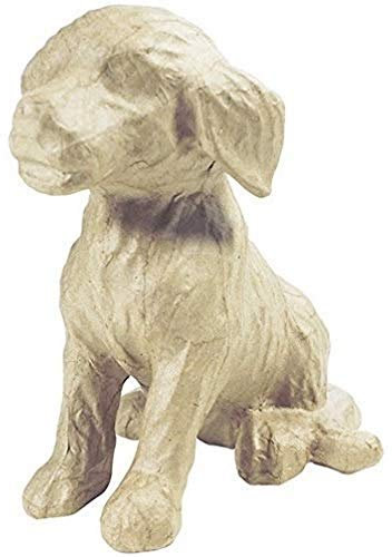 Decopatch SA111O Träger aus Pappmaché, Hund, 15 x 13 x 18 cm, neues Design, zum Verzieren, S, Kartonbraun