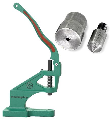 Handpresse Maschine Und 5mm Hohl Loch Stanze Schneider - Manuell Betriebene Werkzeug Stanze Einstellung - für Bekleidung Oder Kunst und Handwerk - Mit Bored Base Und Verstellbar Stopp Schraube