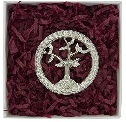 Broche Arbre de Vie, Fait Main en Etain - Fabrication Française