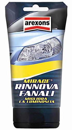 AREXONS Mirage RINNOVA FANALI RIMUOVE OPACITÀ da FANALI Parabrezza Scooter 8249 150gr