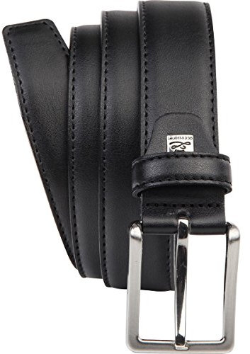 LINDENMANN Leder-Gürtel Herren 30 mm breit, Gürtel Herren Rindledergürtel dunkelbraun, Größe/Size:90, Farbe/Color:schwarz
