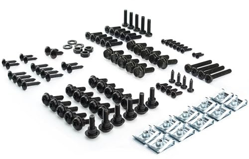 Verkleidungsschrauben Set für den Peugeot Speedfight 2 Schrauben in schwarz + Klemmen