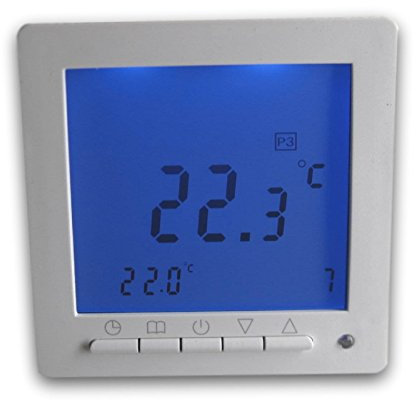 SM-PC®, Digital Thermostat ´Aufputz´ für Fussbodenheizung max 16A, großes Display, Wochenprogramm #ap894