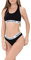 Vincenzo Bellini Damen Unterwäsche 3er Set - Schwarz – Bestehend aus Bralette und Strings- Hochwertige Baumwolle, Atmungsaktiv & Komfortabel, Perfekt für Sport & Alltag (L)