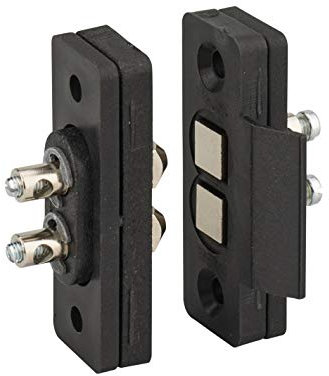 THIRARD - Contatti in Nylon per Serratura Elettrica - Cassa e Gancio in Acciaio Stampato - Meccanismo Reversibile - Funziona a Bassa Tensione - Cilindro a Pistoncini Ø 24 x 50 mm - Grigio