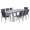 Alice's Garden sweeek - Mesa de jardín Extensible de Aluminio con 8 sillas, Chicago, Gris, 244x100x75 cm