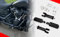 Repose-pieds passager avec kit de montage pour Harley Davidson Softail Deluxe Fat Boy Heritage Sport Glide Softail 2018 2019 2020 Slim Street Bob Breakout Low Rider, noir brillant