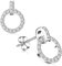 Arrebol Boucles d'oreilles Femme en Argent Sterling 925 Rondes avec Zirconium Cubique pour Femmes Cadeau