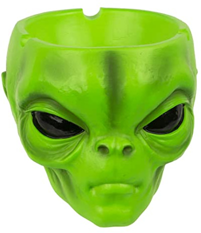 MIK funshopping Genialer Aschenbecher Alien, Space Ascher macht jedes Raucherlebnis zu einem intergalaktischen Abenteuer! Verwandelt jeden Raum in dein persönliches Universum! (Alien Kopf)