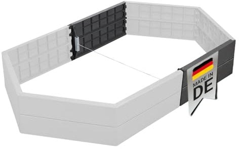 Garantia Ergo Hochbeet-Verlängerungsset Stone 2 Paneele inkl. Verbinder - Blumentopf, Hochbeete für Garten, Pflanzkübel Groß Außen, Blumenkasten, Blumentopf Hoch, Blumenkübel, Blumenkübel Outdoor